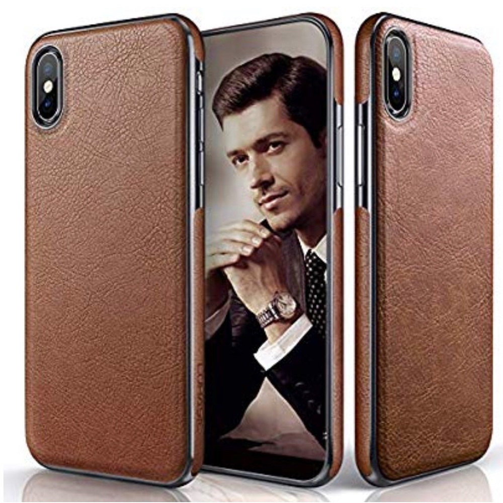 For IPhoneXS Max Brown Luxury Slim Protective Case
